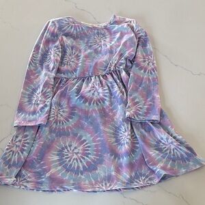 Kids Tie-Dye Long Sleeve Dress